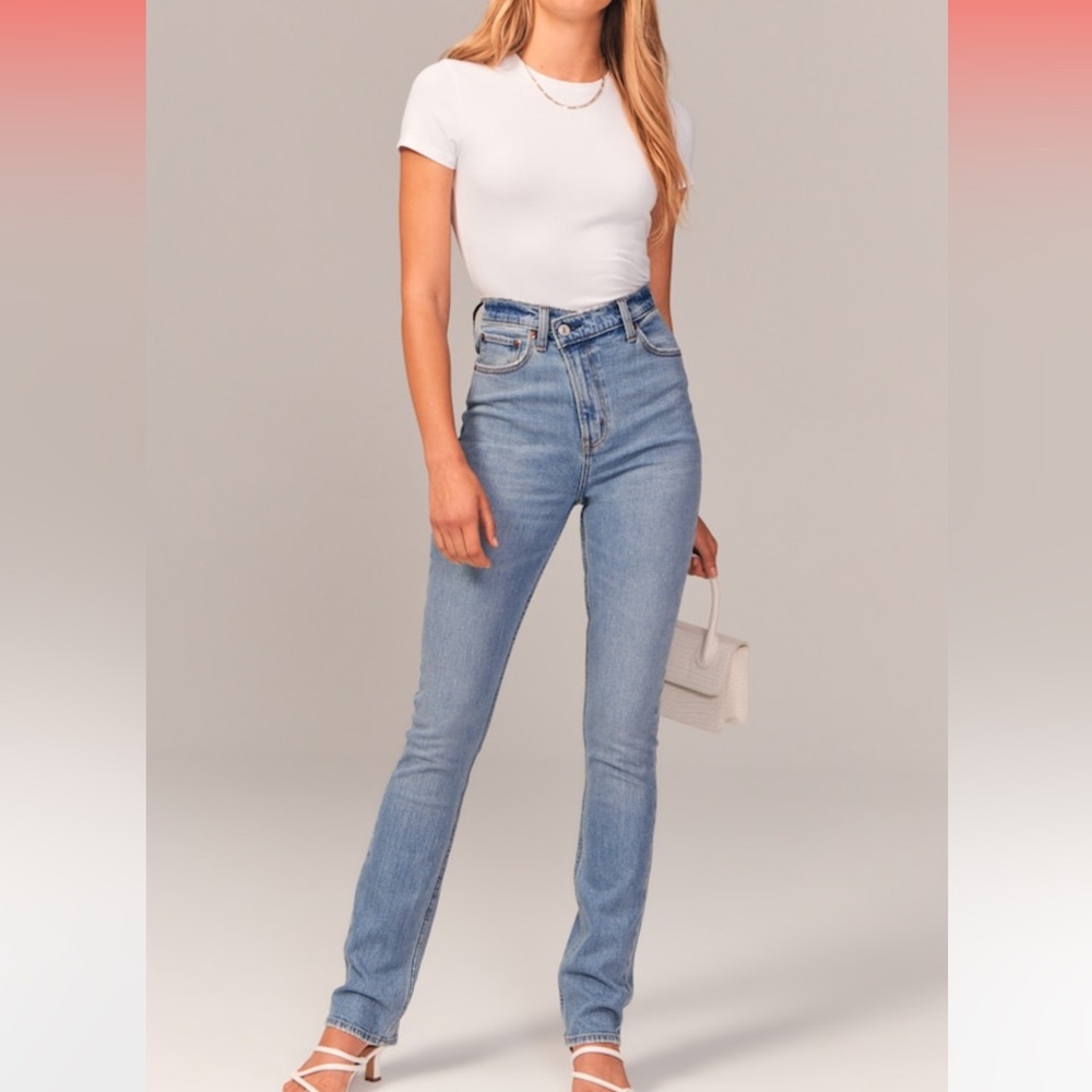 Abercrombie 90s slim straight jeans.